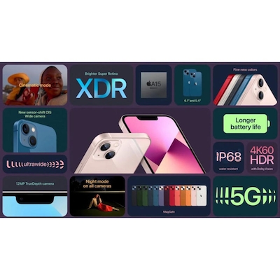 گوشی موبایل اپل مدل iPhone 13 cha  ظرفیت 128 گیگابایت