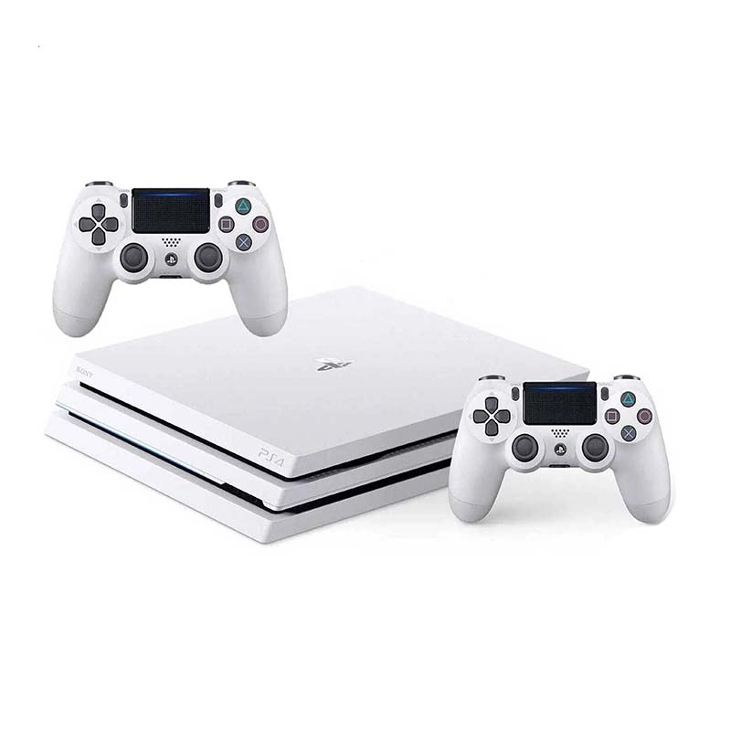 کنسول بازی سونی استوک مدل 7016 PS4 Pro سفید 1 ترابایت به همراه یک دسته اضافه