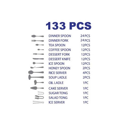 سرویس قاشق و چنگال عرشیا مدل TM1401G 2803