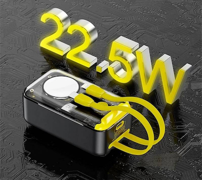 پاوربانک 4 کاره سایبرپانک ZHX-PB22 ظرفیت 10,000 میلی آمپر ساعت