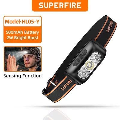 هد لامپ، چراغ پیشانی سنسوردار شارژی مدل HL-05