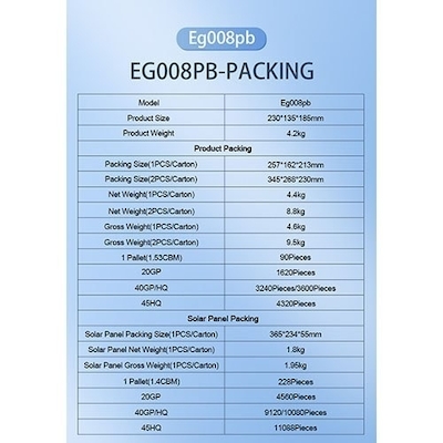 پاور استیشن قابل حمل 150 وات مدل EG-008pb