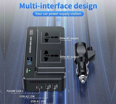 شارژر فندکی 200 وات ایکس او مدل XO-CZ011 