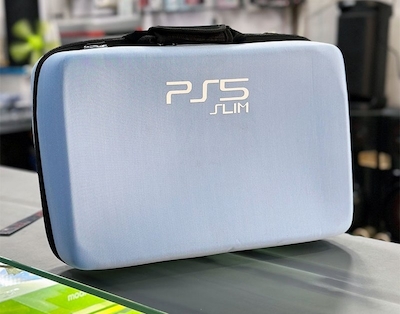 کیف حمل ps5 اسلیم رنگ آبی روشن