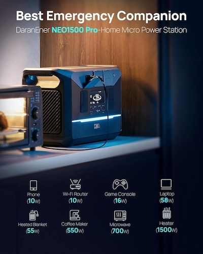 پاور استیشن داران انر مدل NEO1500 Pro ظرفیت 1800 وات