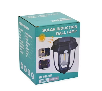 چراغ دیواری خورشیدی 18W مدل HW669-1W