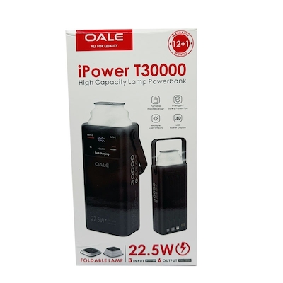 پاوربانک Oale مدل T30000 با ظرفیت 30،000 میلی آمپر ساعت