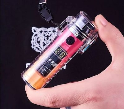 فندک الکتریکی شارژی دارای چراغ قوه مدل HB-256