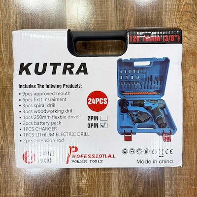 دریل شارژی KUTRA مدل IT-29806 (مجموعه 24 عددی)